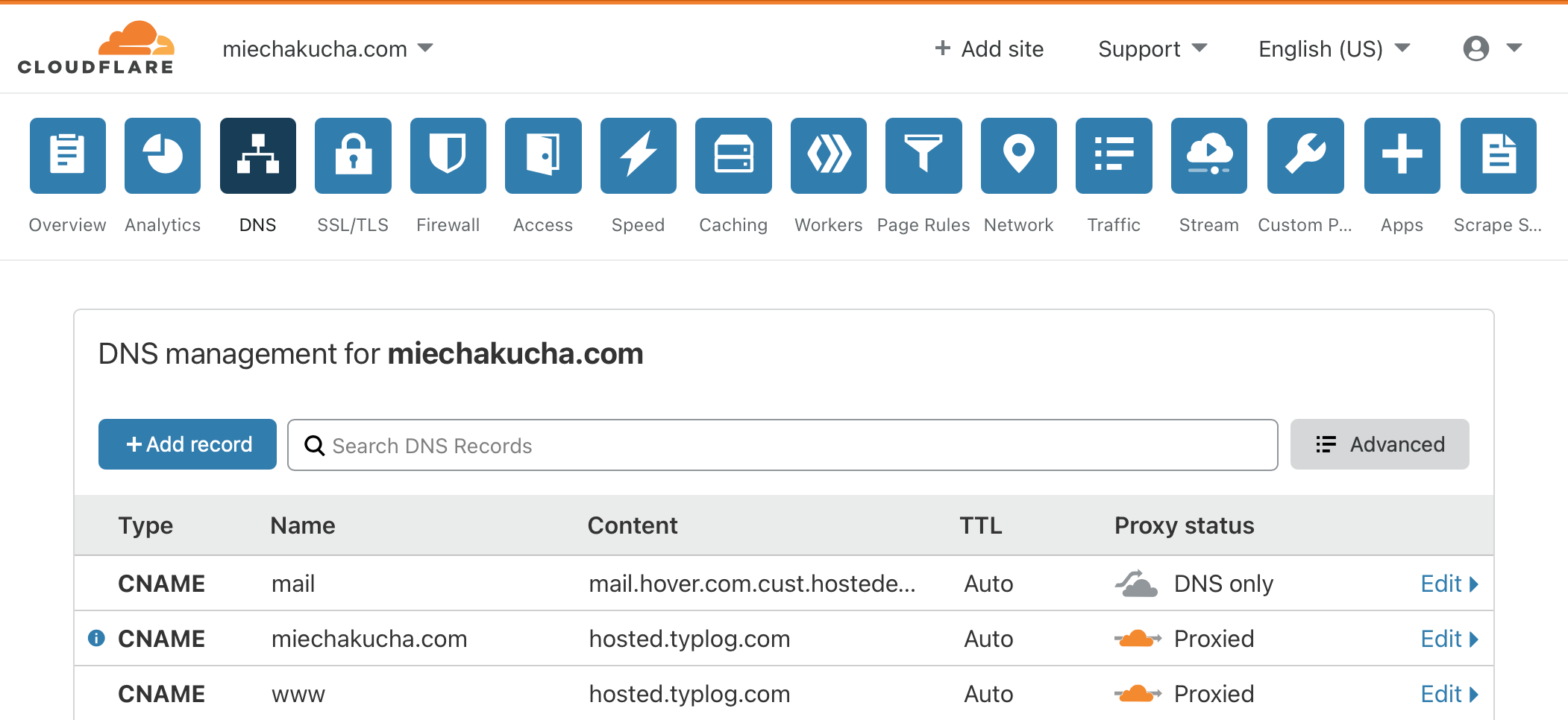 Cloudflare domain